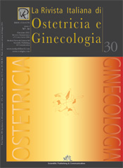 Copertina de La Rivista Italiana di Ostetricia e Ginecologia n. 30